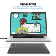 Load image into Gallery viewer, 10x6 Inch Professional Graphics Drawing Tablet 12 Express Keys with for Windows Mac for Painting Designing Online Course
