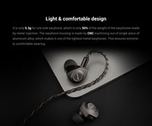 Load image into Gallery viewer, KEFINE Delci 10mm DLC+PU Diaphragm Dynamic Driver Hifi Wired IEM Earphones with CNC Metal &amp; Detachable 0.78mm 2pin 3.5mm Cable
