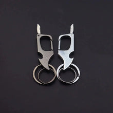 将图片加载到图库查看器，Men's Multifunctional Keychain Bottle Opener Anti-Lost Car Key Ring Creative Waist Hanging Design
