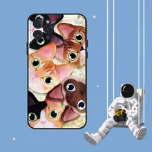 Load image into Gallery viewer, Cat Cute Art Phone Case For Iphone 8 7 6 6s Plus X Se 2020 Xr Xs 14 11 12 13 Mini Pro Max Mobile Case  Transparent Soft Protective Clear Case Compatible For Iphone
