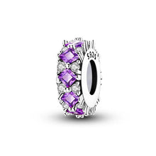 将图片加载到图库查看器，100% 925 Sterling Silver Rainbow Zircon Butterfly Dragon Silicone Stopper Charms - Colorful Beads for DIY Bracelets, Customizable Jewelry for All Occasions
