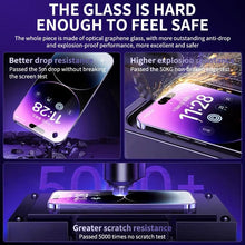 Load image into Gallery viewer, 100D Full Cover Tempered Glass For iPhone 14 11 12 13 Pro Max XR X Screen Protector On iPhone 14 Pro Max Curved Protective Glass Screen Protector Tempered Glass Military Shatterproof &amp; Longest Durable Screen Protector For iPhone
