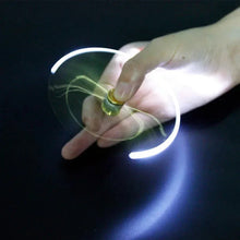 Load image into Gallery viewer, LED Gyro Spinner Pen – Multifunctional Metal Fidget Ballpoint Pen with Light | Stress Relief Spinning Pen for Writing, Focus &amp; Gifts
