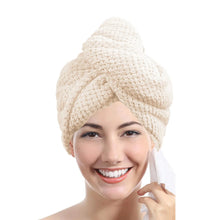 Load image into Gallery viewer, Absorbent Hair Towel Wrap – Quick-Dry Textured Cap for Women
