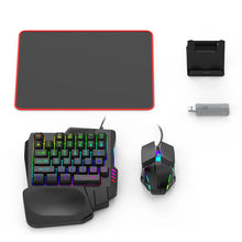 Load image into Gallery viewer, 5in1 Mobile Game Converter Keyboard Mouse Gaming Set for PUBG Wired RGB Backlit Keyboard with Phone Holder for Gamer Accessories
