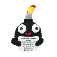 Load image into Gallery viewer, Funny Crochet Positive Inspirational Emotional Support Owl Doll Home Room Decoration Handmade Knitted Owl Desktop Ornament Gift
