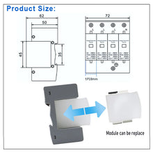 Load image into Gallery viewer, AC SPD Surge Protection 2P 3P 4P 10〜20KA/20〜40KA /30KA〜60KA House Lightning  Protector Low-Voltage Arrester Protective Device
