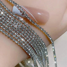 Load image into Gallery viewer, 100/50cm Luxury Crystal Chain Nail Charms - 1.5/2mm Clear &amp; AB Diamond Nail Art Decoration
