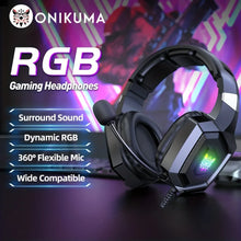 Load image into Gallery viewer, ONIKUMA Professions Gaming Headset Esports Package With RGB Light Mouse Keyboard Headphone Bracket Wired with Mic Earphone Gamer
