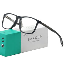将图片加载到图库查看器，BARCUR Lightweight Sports Reading Glasses for Men &amp; Women – Ultra-Light PC Frame Durable Presbyopia Eyewear with HD Transparent Acrylic Lenses – Comfortable Rectangle Readers for Casual Daily Wear and Outdoor Use
