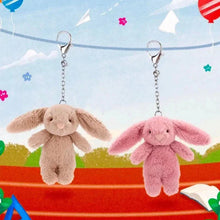 将图片加载到图库查看器，Cute Cartoon Rabbit Plush Keychain – Pompom Bag &amp; Phone Pendant

