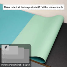 将图片加载到图库查看器，Large PU Leather Office Desk Mat – Waterproof Dual-Tone Mouse Pad &amp; Keyboard Desk Protector for Home or Office
