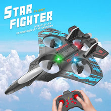 Load image into Gallery viewer, Glider Flying Helicopter RC Hobby Jet Plane 2.4G Stunt Remote Control Foam Fighter Airplane Toy With Light
