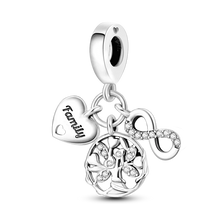 Load image into Gallery viewer, 925 Sterling Silver Pink Butterfly &amp; Luminous Firefly Charm – Dangle Bead for Bracelet or Necklace | Elegant DIY Jewelry Gift for Women
