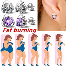 Load image into Gallery viewer, Acupressure Slimming Earrings Healthcare Weight Loss Stud Earring Healthy Stimulating Acupoints Gallstone Clip Magnetic Therapy

