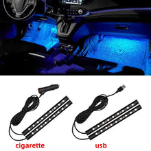 Load image into Gallery viewer, 2-in-1 LED Car Neon Interior Light – USB &amp; Cigarette Lighter Footwell Ambient Light, Car Backlight Atmosphere Lamp Accessories
