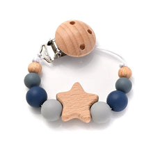将图片加载到图库查看器，Baby Pacifier Chain Clip Silicone Teether Beads Soother Toy
