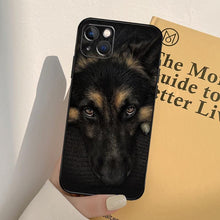 将图片加载到图库查看器，Cartoon German Shepherd Phone Case MAsk  Dog Case For iPhone 13 12 Mini 11 14 Pro Max 6S 8 7 Plus SE 2022 2020 X XS Max XR Back Cover Poodle Dog Phone Case Compatible with iphone
