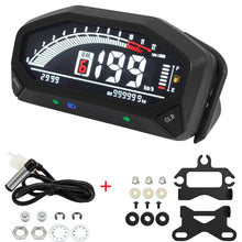 Load image into Gallery viewer, Motorcycle New Adjustable Speedometer 12000 RPM Display Motor Odemeter Tachometer Fuel Level Gauge Dashboard for 1 2 4 Cylinder
