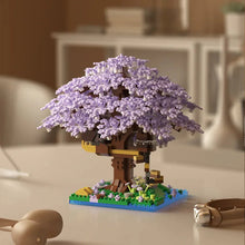 Load image into Gallery viewer, Pink cherry tree house building micro-particle building block classic model girl series difficult assembly toys
