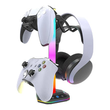 Load image into Gallery viewer, For Playstation5 Controller Holder Earphone Hanger Accessories Gaming RGB Headphone Stand for Desktop Gamer PS4 Xbox PS5 Gamepad
