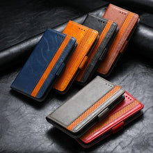 Load image into Gallery viewer, Luxury Leather Case For iPhone 13 11 12 14 Pro Max Mini Wallet Pocket Flip Case Cover Vintage Luxury Genuine Leather Fashion Business Classic Flip Case For Men
