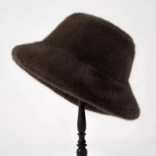 将图片加载到图库查看器，Fluffy Fur Fisherman Hat For Women Winter Plush Ear Protection Cap Windproof Warm Female Panama Caps Solid Fashion Bucket Hat

