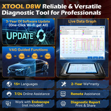 将图片加载到图库查看器，XTOOL D8W Bluetooth Diagnostic Tool Automotive Scanner ECU Coding Key Programming Topology Map 38 Reset Service CANFD DOIP
