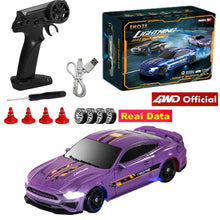 Load image into Gallery viewer, 4WD RC Drift Racing Car - 1/43 Mini High-Speed Electric Car with Gyroscope, Realistic Lights, Remote Control Toy for Kids &amp; Adults
