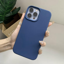 将图片加载到图库查看器，Silicone Soft Thick Protective Rubber Phone Basic Case For iPhone 14 13 Pro Max Case Luxury Silicone Phone Case for iPhone Solid Color Classic Camera Protection Case
