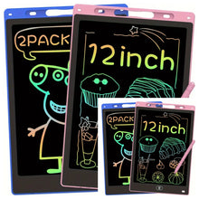 将图片加载到图库查看器，2/4Pcs LCD Writing Tablet Doodle Pad for Kids 12Inch LCD Drawing Board Colorful Reusable Writing Tablet for Educational Toy Gift

