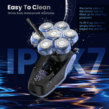 Load image into Gallery viewer, 5 in 1 Electric Head Shaver for Bald Men 7D Floating Cutter Beard Trimmer Clipper Waterproof Shaving Men Grooming Kit
