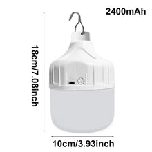 将图片加载到图库查看器，Portable USB Rechargeable LED Camping Light Multifunctional Outdoor Emergency Hanging Tent Lamp Hiking Picnics Night Lighting
