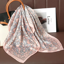 Load image into Gallery viewer, Luxury Satin Silk Square Scarf – Shawl, Hijab &amp; Fashion Wrap 2023
