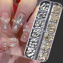 Load image into Gallery viewer, 100/50cm Luxury Crystal Chain Nail Charms - 1.5/2mm Clear &amp; AB Diamond Nail Art Decoration
