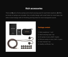 Load image into Gallery viewer, KEFINE Delci 10mm DLC+PU Diaphragm Dynamic Driver Hifi Wired IEM Earphones with CNC Metal &amp; Detachable 0.78mm 2pin 3.5mm Cable
