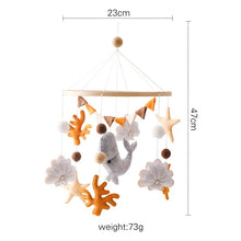 Load image into Gallery viewer, Baby Wooden Bed Bell Cartoon Rabbit Mobile
