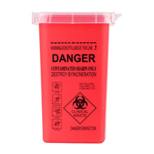将图片加载到图库查看器，1L Capacity Sharps Container Medical Needles Bin Biohazard Tattoo Piercing Needles Disposal Collect Box Tattoo Artist Waste Box
