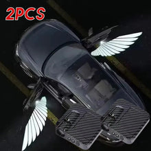 Load image into Gallery viewer, 2PCS Car Angel Wings Welcome Light – LED Door Projector Lamp for Universal Car Models
