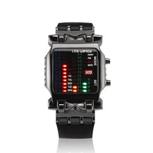 将图片加载到图库查看器，LED Watch Men Fashion Creative Crab Type Electronic Watch Luminous Binary Gift Business Style Cool Waterproof Multi Function
