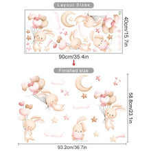 将图片加载到图库查看器，Pink Cartoon Bear Wall Stickers for Kids &amp; Nursery Room Decor
