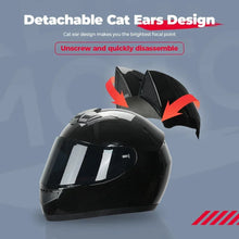 Load image into Gallery viewer, Cat Ear Motorcycle Helmet Full Face Detachable DOT Certification Safety Moto Helmet For Women Men Breathable Gift For Girlfriend
