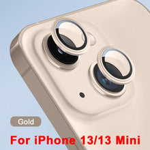 Load image into Gallery viewer, 3D  Protective Glass Camera Protector Cover For iPhone 13 Pro Max i Phone 13Pro 13 Mini Rear Lens Metal Ring Protect Camera Lens Case Individual Metal Scratch Resistant HD Clear Case Tempered Glass Camera Case
