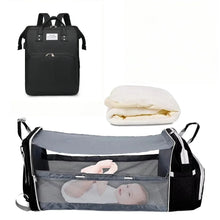将图片加载到图库查看器，3 in 1 Diaper Bag Backpack with Foldable Baby Bed &amp; USB
