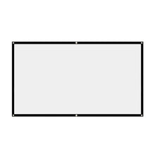 将图片加载到图库查看器，16:9 Portable Projector Screen Simple Projector Curtain 72/84/100/120/150 inch HD Display Screen Home Cinema Theater Movie Home
