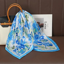 Load image into Gallery viewer, Luxury Satin Silk Square Scarf – Shawl, Hijab &amp; Fashion Wrap 2023
