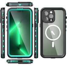 将图片加载到图库查看器，Waterproof Case For iPhone 14 Pro Max 14 Pro iPhone 13 Pro Max Protector Full Body Protective Dustproof Magnetic Phone Case Waterproof 360 Degree All-Round Protection with Built-in Screen Protector Outdoor Transparent  Shockproof Case

