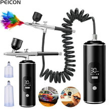 Load image into Gallery viewer, Portable Airbrush with Compressor - Mini Spray Gun for Painting, Crafts, and DIY
