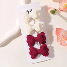 Load image into Gallery viewer, 4Pcs Candy Colored Hair Clips for Girls Cute Double-Layered Bows
