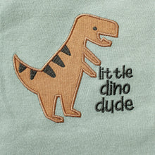 Load image into Gallery viewer, 3PCS Baby Bodysuit Set for Boys | Summer Short Sleeve Cotton Romper with Cartoon Dinosaur &amp; Stripe Designs
